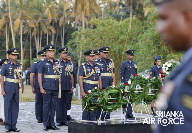 SLAF FALLEN WAR HEROES HONOURED AT THE WAR HEROES MONUMENT SLAF TRADE TRAINING SCHOOL, EKALA